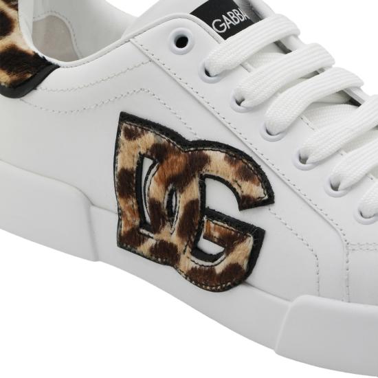 26SS 돌체앤가바나 포르토피노 라이트 스트로벨 레더 스니커즈 CK2395A02258S543 White - DOLCE & GABBANA