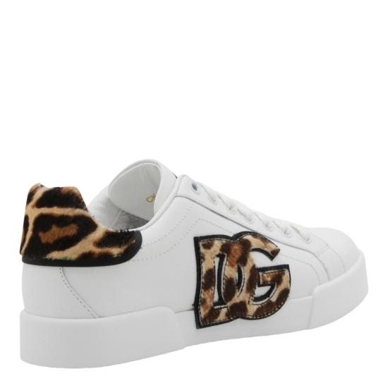 26SS 돌체앤가바나 포르토피노 라이트 스트로벨 레더 스니커즈 CK2395A02258S543 White - DOLCE & GABBANA
