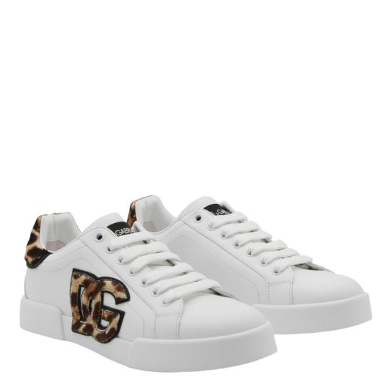26SS 돌체앤가바나 포르토피노 라이트 스트로벨 레더 스니커즈 CK2395A02258S543 White - DOLCE & GABBANA