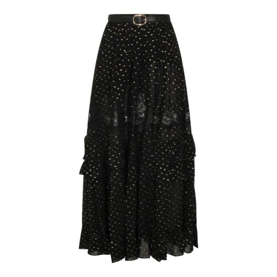 26SS 셀프 포트레이트 롱 스커트 RS26196XSKBBLACK Black