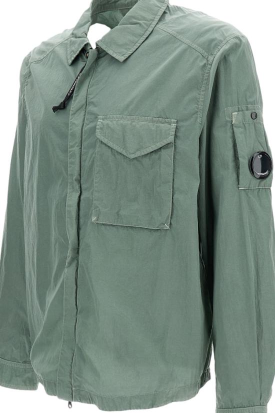 26SS 씨피 컴퍼니 크롬-R 지퍼 렌즈 오버셔츠 20CMOS710A005904G668 Green - C.P. COMPANY
