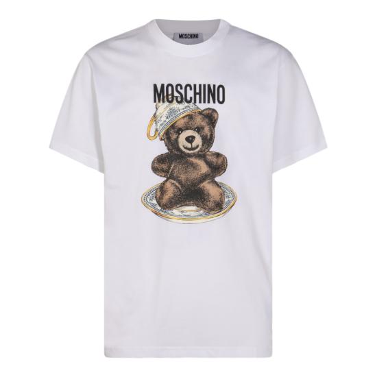 25FW 모스키노 반팔 티셔츠 252ZZ071652411001 White