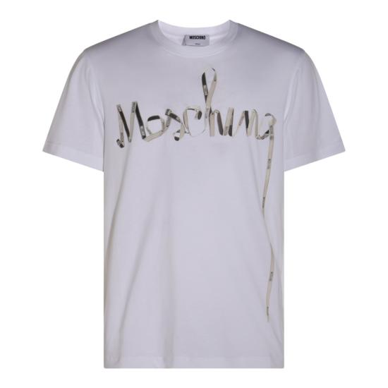 25FW 모스키노 반팔 티셔츠 252ZZ070952411001 White