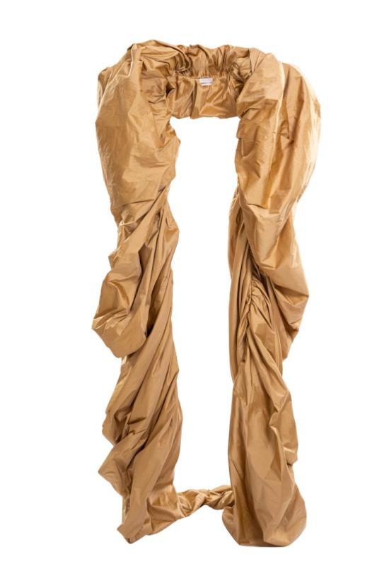  사이드 코베이시 코트 골드 타프타 케이프