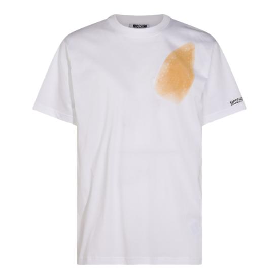25FW 모스키노 반팔 티셔츠 252ZZ070252411001 White