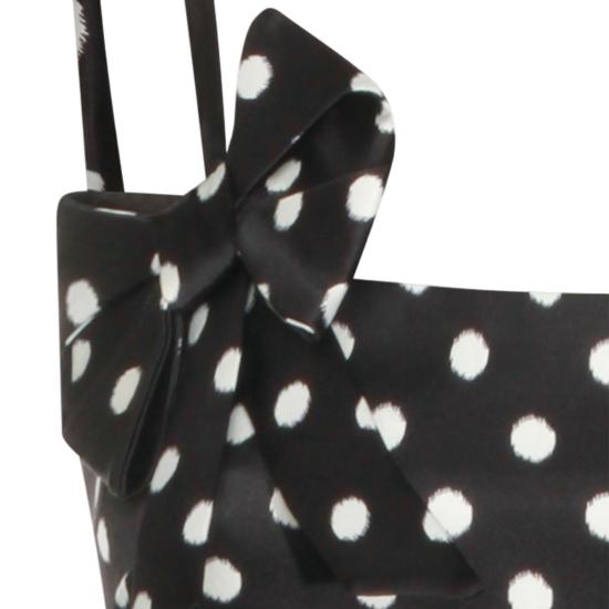 26SS 가니 폴카 도트 새틴 미니 드레스 A1030193099 Black - GANNI