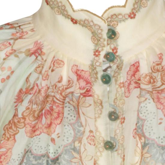 26SS 짐머만 블라우스 4273TRS263WPFM Grey - ZIMMERMANN