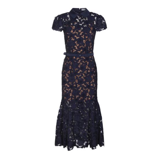 26SS 셀프 포트레이트 롱 원피스 RS26171MNNAVY Black