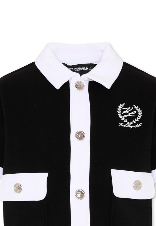 26SS [키즈] 칼라거펠트 가디건 Z31134 09B BLACK - KARL LAGERFELD