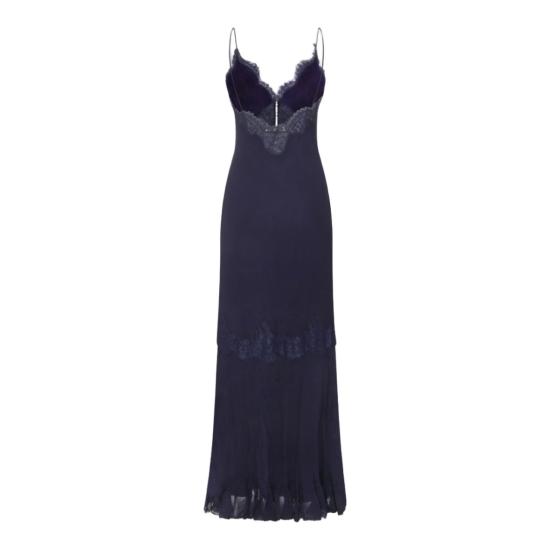 26SS 셀프 포트레이트 롱 원피스 RS26176XNNAVY Black - SELF PORTRAIT