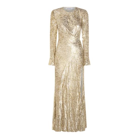  셀프 포트레이트 롱 원피스 PF25060XAGDGOLD Neutrals
