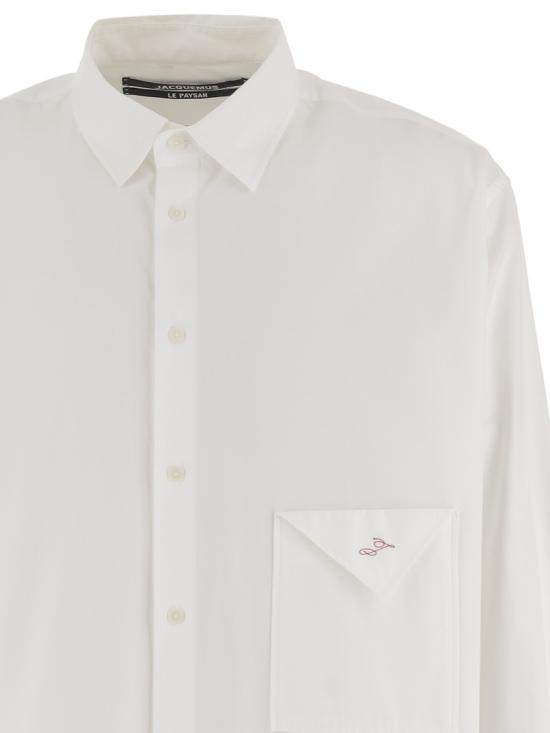 26SS 자크뮈스 긴팔 셔츠 SHM00607AW00351100 White - JACQUEMUS