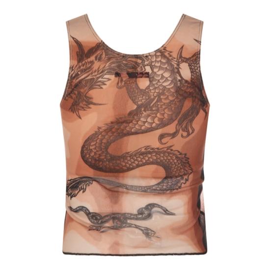 26SS 장 폴 고티에 민소매 티셔츠 TO457M026P636000 Brown - JEAN PAUL GAULTIER