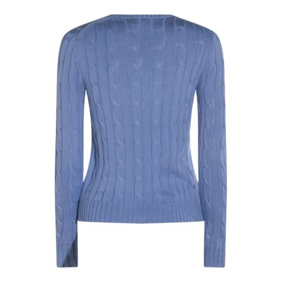 26SS 폴로 랄프로렌 포니 로고 피마코튼 케이블 니트 스웨터 211971869009 Blue - POLO RALPH LAUREN