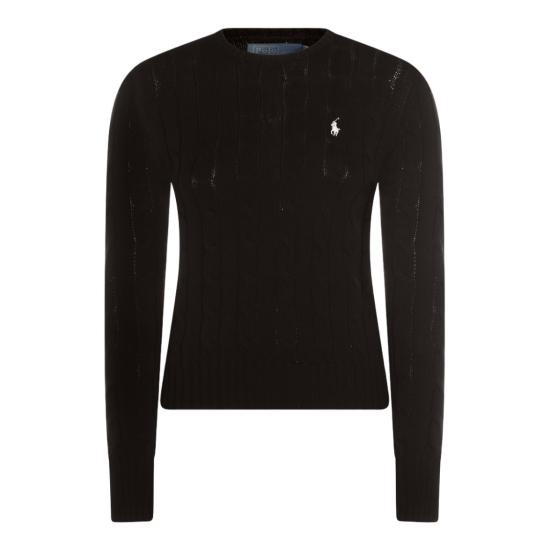 26SS 폴로 랄프로렌 폴로 자수 케이블 니트 스웨터 211971869006 Black
