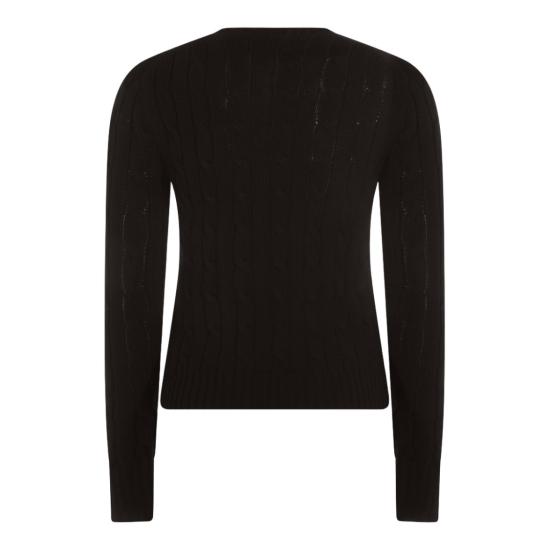 26SS 폴로 랄프로렌 포니 로고 피마코튼 케이블 니트 스웨터 211971869006 Black - POLO RALPH LAUREN