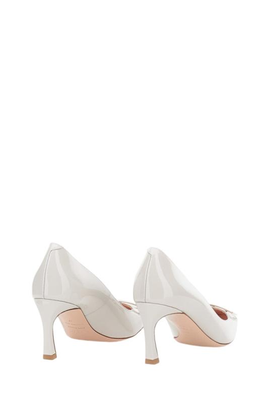 26SS 로저비비에 트럼펫 메탈 버클 펌프스 RVW40015280D1PB017 White - ROGER VIVIER