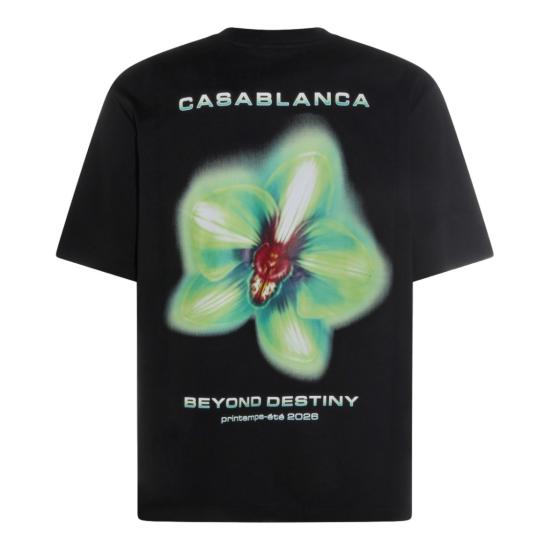 26SS 카사블랑카 반팔 티셔츠 MSP26JTS04406 Black - CASABLANCA