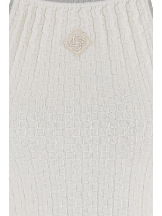 26SS 카사블랑카 미디 원피스 WSP26KW124601 White - CASABLANCA