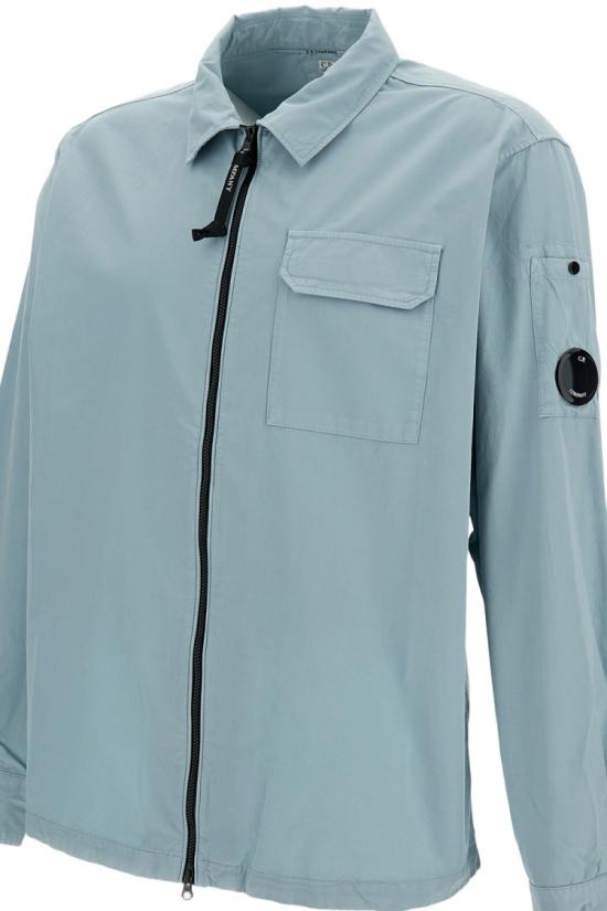 26SS 씨피 컴퍼니 오가닉 개버딘 지퍼 렌즈 오버셔츠 20CMOS705A110143G809 Blue - C.P. COMPANY