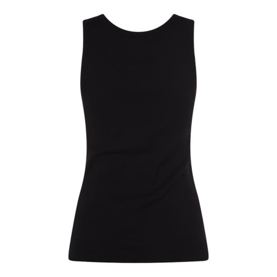26SS 돌체앤가바나 DG 자수 & 라인스톤 립 탱크탑 F8V40ZGDDL8N0000 Black - DOLCE & GABBANA