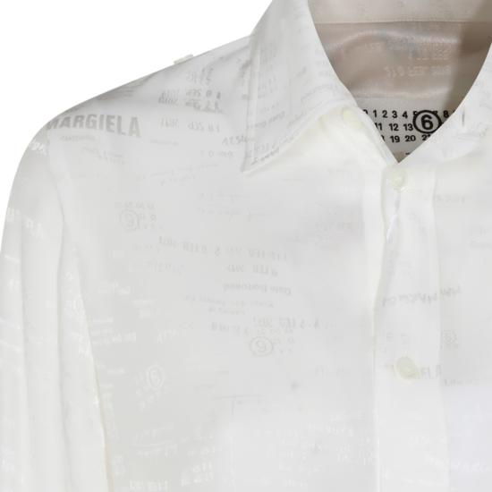 26SS MM6 메종마르지엘라 자카드 컨버터블 셔츠 S52DT0044M35737003J White - MM6 MAISON MARGIELA