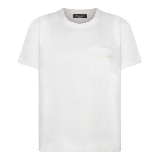 26SS 파비아나 필리피 반팔 저지 티셔츠 JED266F155L7720142 White