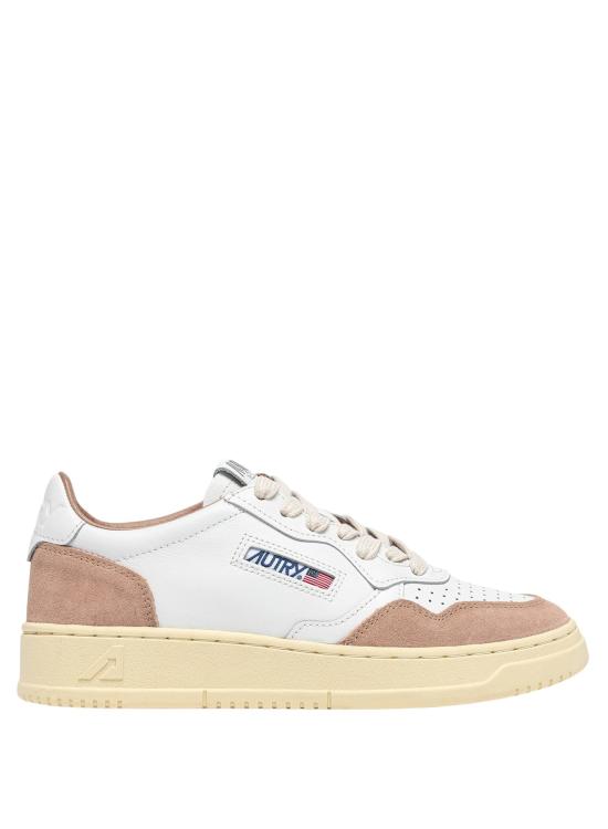 26SS 오트리 메달리스트 로우 레더 스니커즈 AULWFT04 WHTROSEC BIANCO