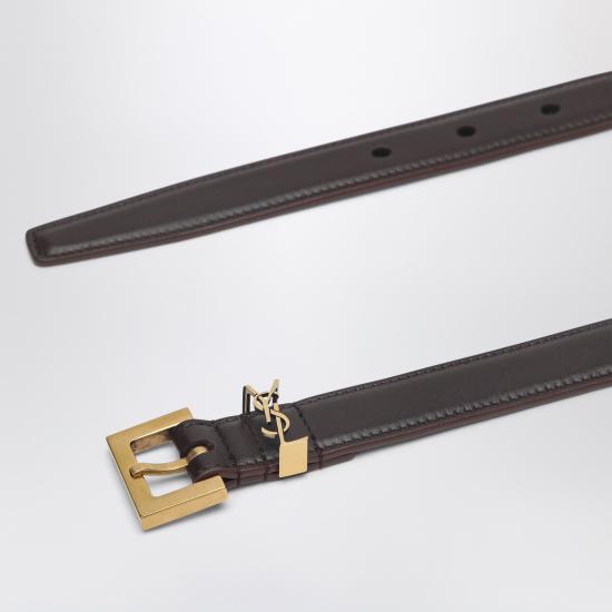 26SS 생로랑 카산드라 씬 스퀘어 버클 벨트 554465BOO0W Red - SAINT LAURENT