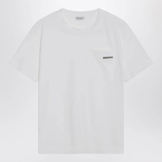 26SS 브루넬로 쿠치넬리 반팔 티셔츠 M0T81EC710CO White