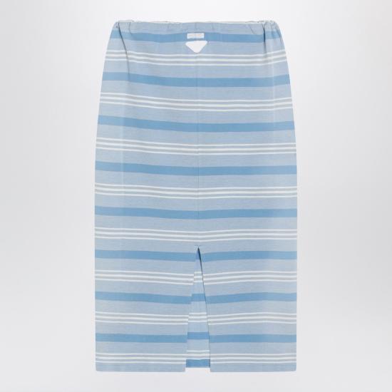 26SS 프라다 미디 스커트 31147OOO188Q Light blue - PRADA