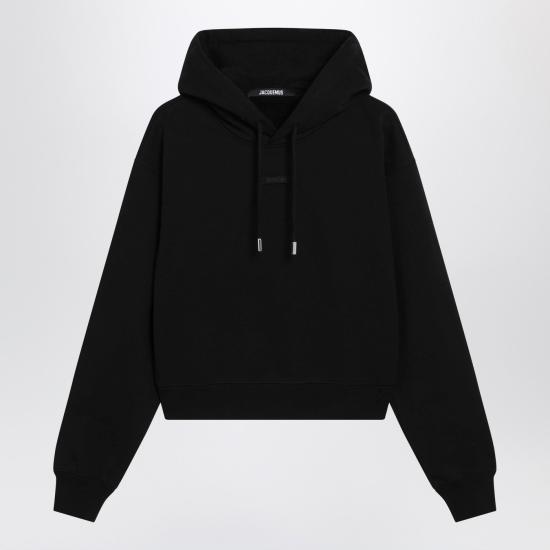 26SS 자크뮈스 르 그로그랭 후드 티셔츠 HOW00247AJ00109 Black