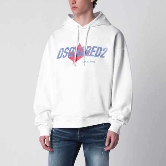 26SS 디스퀘어드2 후드 티셔츠 S74GU0951D25028 White