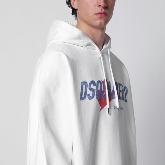 26SS 디스퀘어드2 후드 티셔츠 S74GU0951D25028 White - DSQUARED2
