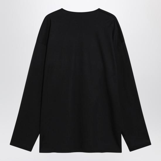 26SS 르메르 면실크 긴팔 티셔츠 TS0019LJ1055 Black - LEMAIRE