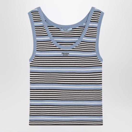 26SS 프라다 민소매 티셔츠 P29C06OOO19IM Light blue