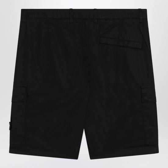26SS 스톤 아일랜드 스트레치 코튼 텔라 파라슈트 카고 쇼츠 S15L100020S0003 Black - STONE ISLAND
