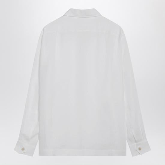 26SS 브루넬로 쿠치넬리 이지 핏 리넨 셔츠 MM6840618LI White - BRUNELLO CUCINELLI