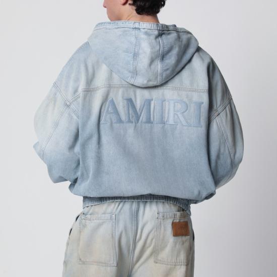 26SS 아미리 후드 티셔츠 AMOUJA1037DE Light blue - AMIRI