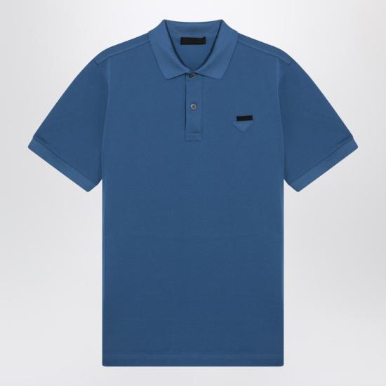 26SS 프라다 폴로 티셔츠 UJN4441867 Light blue