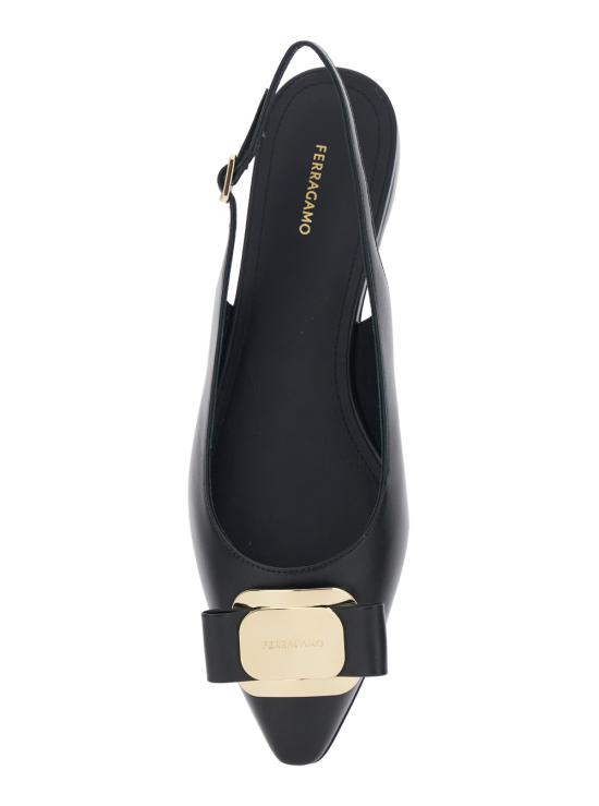 26SS 살바토레 페라가모 플랫 슈즈 01K9140790605 Black - SALVATORE FERRAGAMO