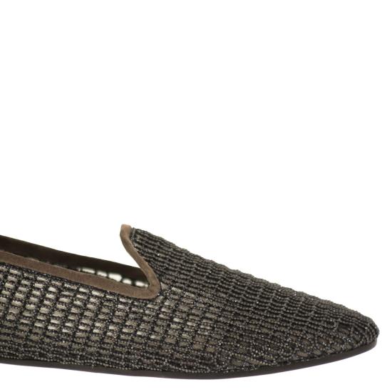 26SS 브루넬로 쿠치넬리 스웨이드 프레셔스 네트 자수 플랫 슈즈 MZSFC3172 BROWN - BRUNELLO CUCINELLI