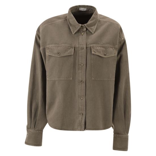 26SS 브루넬로 쿠치넬리 셔츠 ML996NC206 BROWN