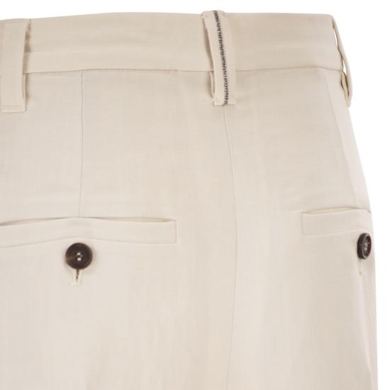 26SS 브루넬로 쿠치넬리 스트레이트 팬츠 MH126P9138 CREAM - BRUNELLO CUCINELLI