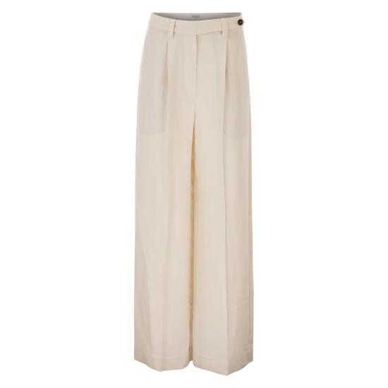 26SS 브루넬로 쿠치넬리 스트레이트 팬츠 MH126P9138 CREAM