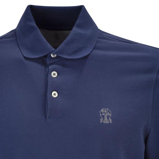 26SS 브루넬로 쿠치넬리 피케 폴로 셔츠 ME8548788 BLUETTE - BRUNELLO CUCINELLI