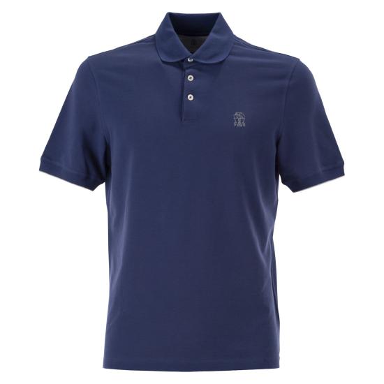 26SS 브루넬로 쿠치넬리 피케 폴로 셔츠 ME8548788 BLUETTE