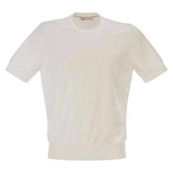 26SS 브루넬로 쿠치넬리 코튼 티셔츠 M29805200 WHITE