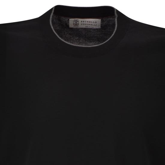 26SS 브루넬로 쿠치넬리 코튼 티셔츠 M29805200 BLACK - BRUNELLO CUCINELLI