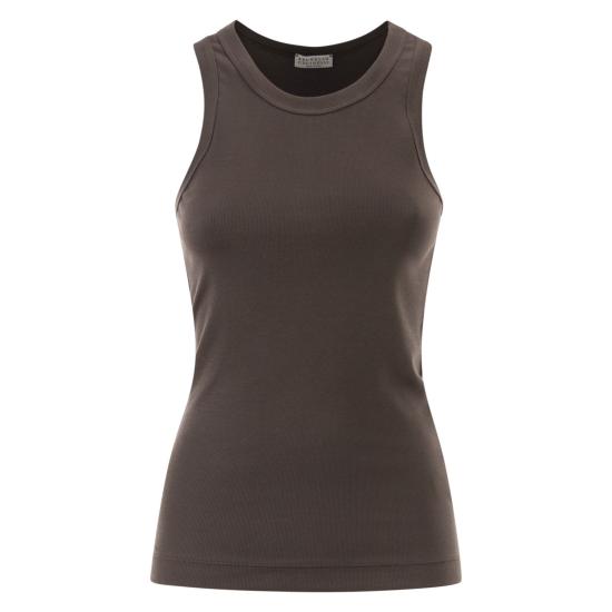 26SS 브루넬로 쿠치넬리 폴로 티셔츠 M0TC8FX230 DARK BROWN